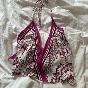 bandana style open back top